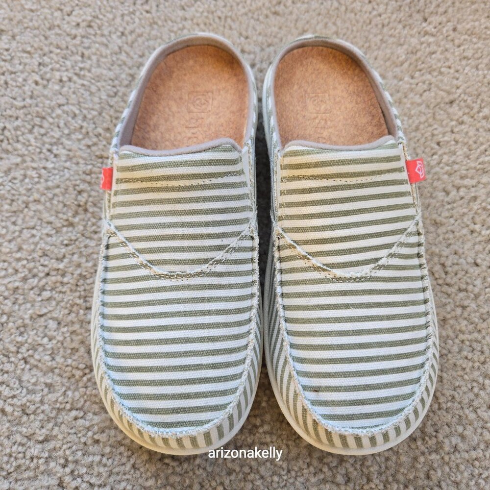 NEW Spenco Slides Mules Shoes Arch Support Plantar Fasciitis 7 Green/White - Picture 4 of 10